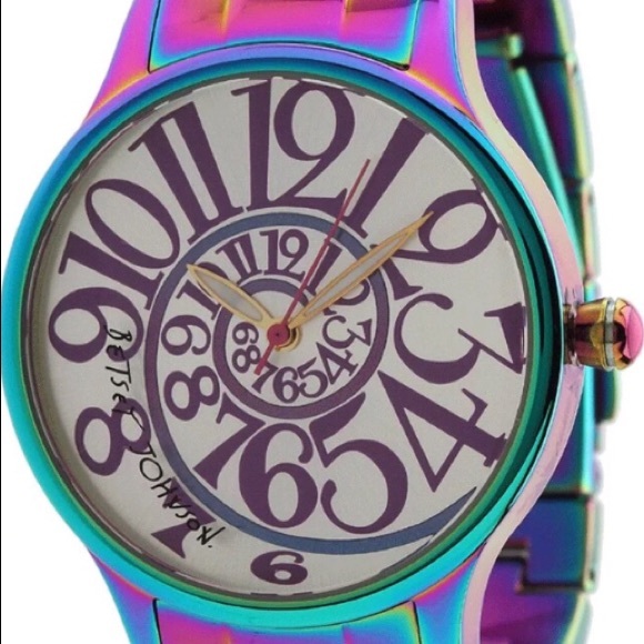 Betsey Johnson 🌈 Analog Rainbow Watch Stainless - Picture 3 of 8